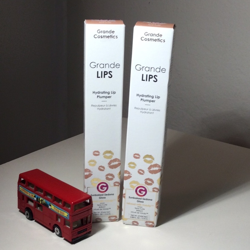 Grande Cosmetics Hydrating Lip Plumper in Sunbaked Sedona.  Set of two.